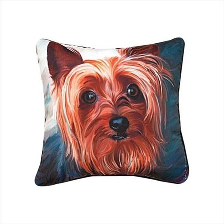 MANUAL WOODWORKERS & WEAVERS Manual Woodworkers and Weavers SLYSYK Paws And Whiskers Yorkie Style Printed Pillow 18 X 18 in. SLYSYK
